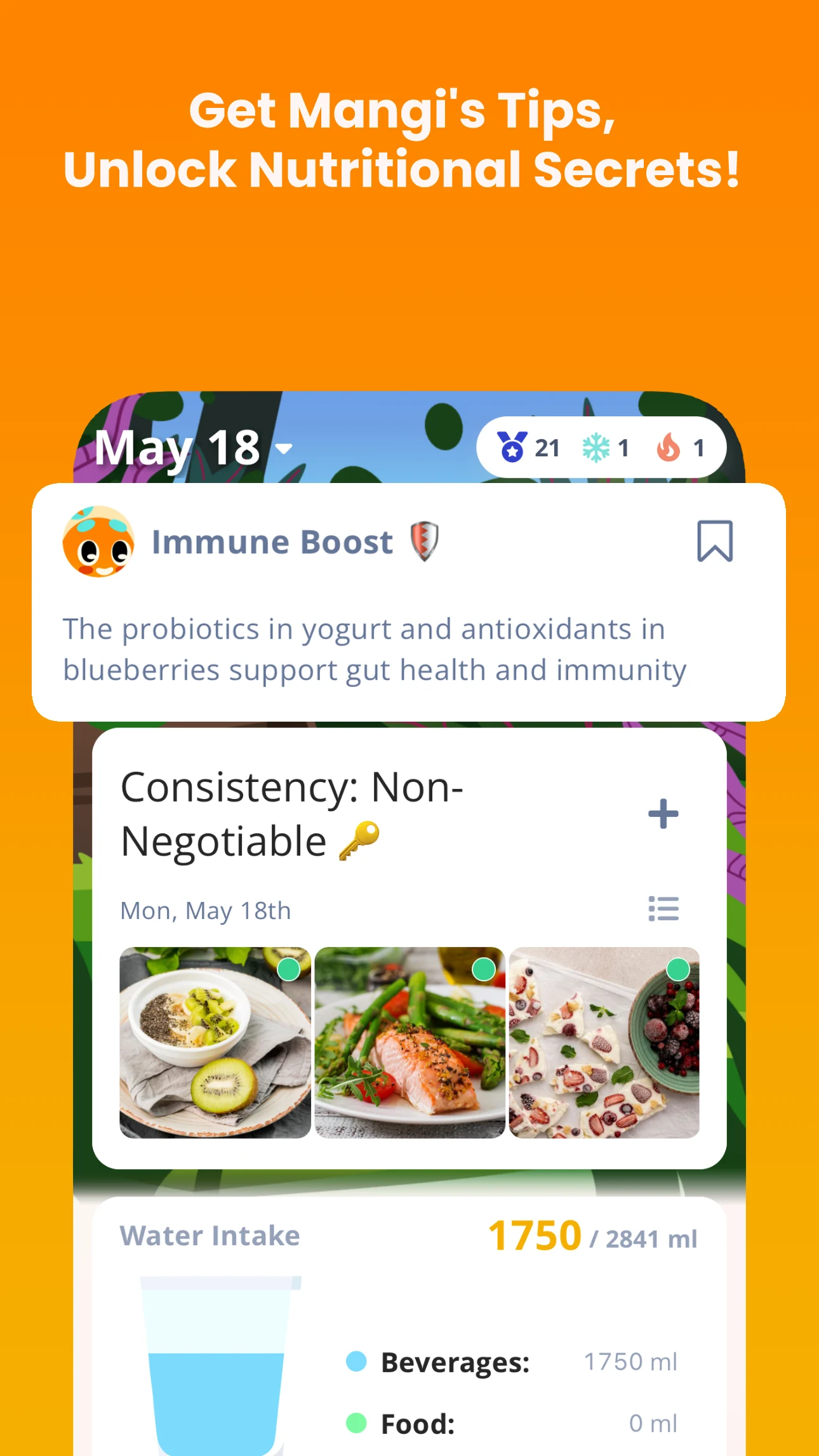 Mango Bites - Food Tracker screenshot